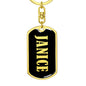 Janice v02 - Luxury Dog Tag Keychain