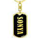 Sonya v02 - Luxury Dog Tag Keychain
