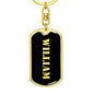 William v3 - Luxury Dog Tag Keychain