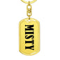 Misty v01 - Luxury Dog Tag Keychain