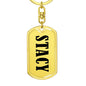 Stacy v01 - Luxury Dog Tag Keychain