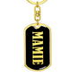 Mamie v02 - Luxury Dog Tag Keychain