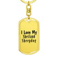 Love My Shetland Sheepdog - Luxury Dog Tag Keychain