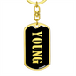 Young v02 - Luxury Dog Tag Keychain