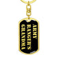 Army Ranger's Grandma v2 - Luxury Dog Tag Keychain