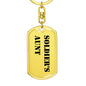 Soldier's Aunt - Luxury Dog Tag Keychain