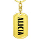 Alicia v01 - Luxury Dog Tag Keychain