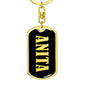 Anita v02 - Luxury Dog Tag Keychain