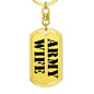 Army Wife - Luxury Dog Tag Keychain