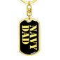 Navy Dad v2 - Luxury Dog Tag Keychain