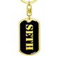 Seth v3 - Luxury Dog Tag Keychain