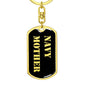 Navy Mother v2 - Luxury Dog Tag Keychain