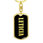 Leticia v02 - Luxury Dog Tag Keychain