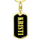 Kristi v02 - Luxury Dog Tag Keychain