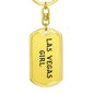 Las Vegas Girl v4 - Luxury Dog Tag Keychain