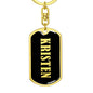Kristen v02 - Luxury Dog Tag Keychain
