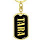 Tara v02 - Luxury Dog Tag Keychain