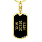 San Diego Girl v5 - Luxury Dog Tag Keychain