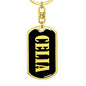 Celia v02 - Luxury Dog Tag Keychain