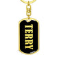 Terry v02 - Luxury Dog Tag Keychain