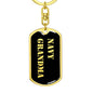 Navy Grandma v2 - Luxury Dog Tag Keychain