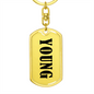 Young v01 - Luxury Dog Tag Keychain