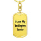 Love My Bedlington Terrier v4 - Luxury Dog Tag Keychain