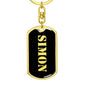 Simon v3 - Luxury Dog Tag Keychain