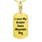Love My Greater Swiss Mountain Dog v4 - Luxury Dog Tag Keychain