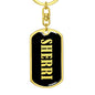 Sherri v02 - Luxury Dog Tag Keychain