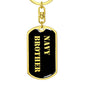 Navy Brother v2 - Luxury Dog Tag Keychain