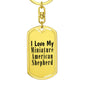 Love My Miniature American Shepherd - Luxury Dog Tag Keychain