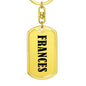Frances v01 - Luxury Dog Tag Keychain