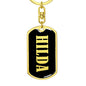 Hilda v02 - Luxury Dog Tag Keychain