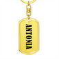 Antonia v01 - Luxury Dog Tag Keychain