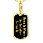 Yorkshire Terrier's Home v2 - Luxury Dog Tag Keychain