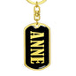 Anne v02 - Luxury Dog Tag Keychain