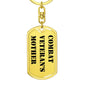 Combat Veteran's Mother - Luxury Dog Tag Keychain