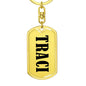 Traci v01 - Luxury Dog Tag Keychain