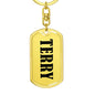 Terry v01 - Luxury Dog Tag Keychain