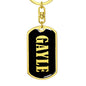 Gayle v02 - Luxury Dog Tag Keychain