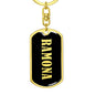 Ramona v02 - Luxury Dog Tag Keychain