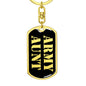Army Aunt v2 - Luxury Dog Tag Keychain