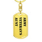 Army Veteran's Aunt - Luxury Dog Tag Keychain
