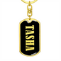 Tasha v02 - Luxury Dog Tag Keychain