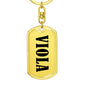 Viola v01 - Luxury Dog Tag Keychain
