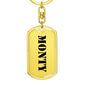 Monty - Luxury Dog Tag Keychain