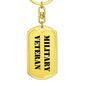 Military Veteran - Luxury Dog Tag Keychain