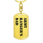 Army Ranger's Dad - Luxury Dog Tag Keychain
