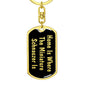 Miniature Schnauzer's Home v2 - Luxury Dog Tag Keychain